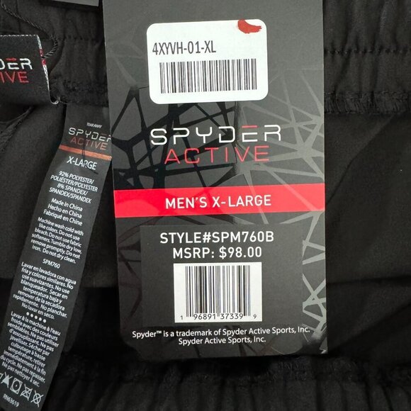Spyder Active Jogger Cargo Pants Mens XL Black Stretch Woven NWT PT-2304‎ - Picture 10 of 13